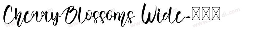 CherryBlossoms Wide字体转换